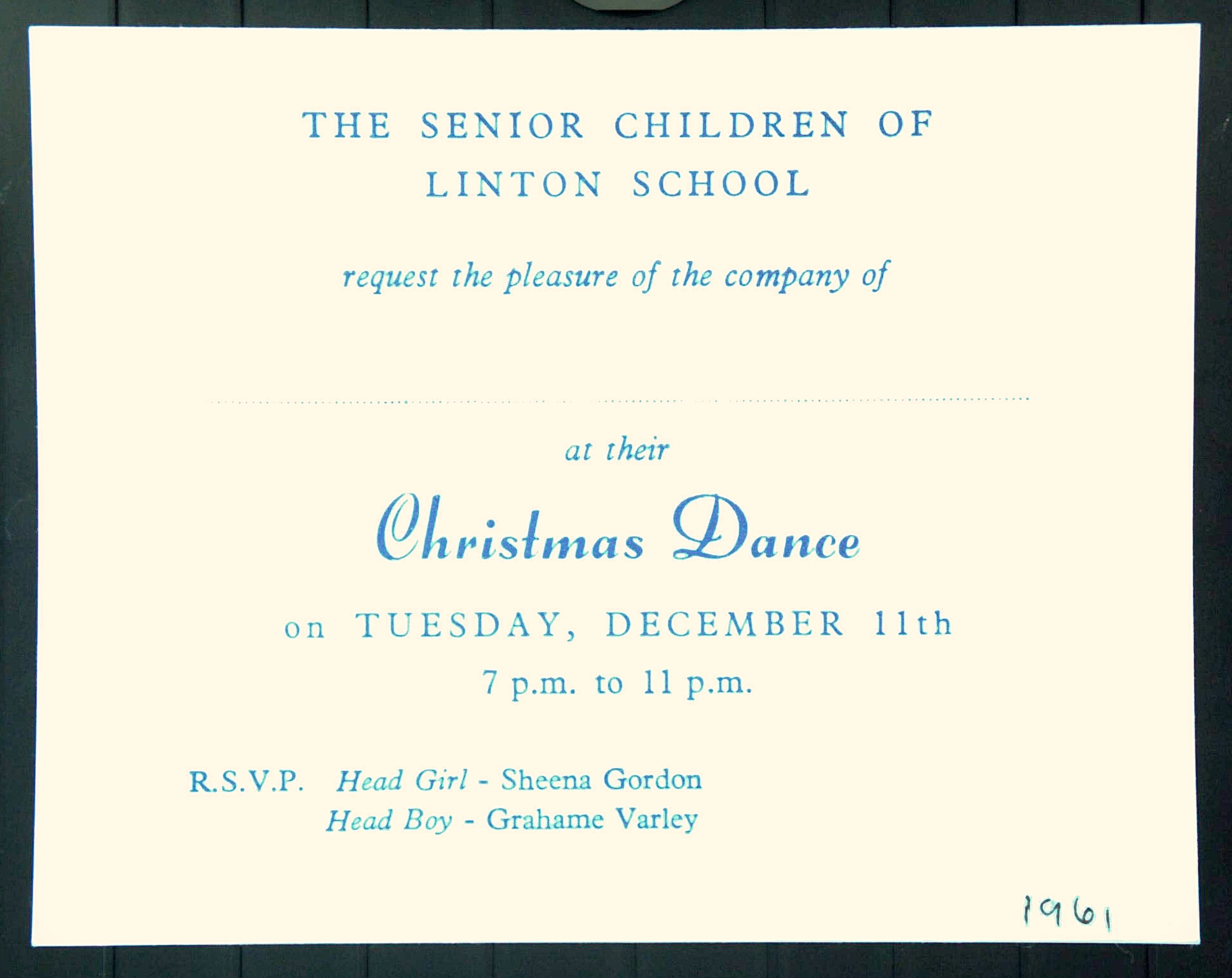 Christmas Dance 1961